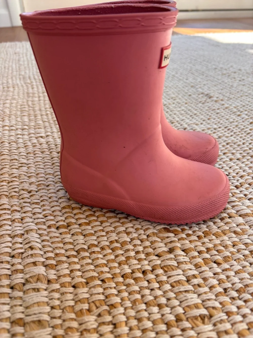 Hunter Kids Dusty Pink Rubber Rain Boots